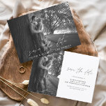 Budget Hochzeit Speichern Sie das Date Foto Minima Flyer<br><div class="desc">Budget Hochzeit Speichern Sie die Datumskarten,  die ein Foto auf der Vorder- und Rückseite haben. Die Save the Date Herbst-,  Herbst-,  Winter-,  Frühlings- oder Sommerkarten enthalten eine moderne,  handgeschriebene Schrift-Typografie,  die elegant,  einfach und modern ist,  um nach einem einfachen Hochzeitsfeiertag minimalistisch zu wirken.</div>