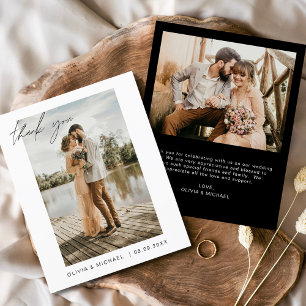 Budget Hochzeit Vielen Dank Karten Foto Minimalist