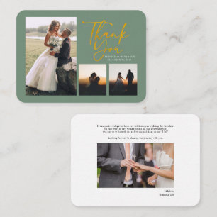 Budget Hochzeiten Fotos Hand-Letter Dankeschön-Kar Mitteilungskarte