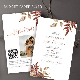 Budget-Hochzeits-Einladung im QR-Code-All-in-One-F Flyer