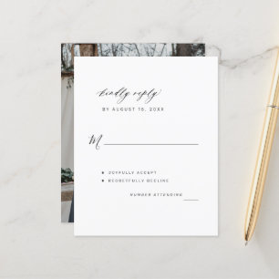 Budget-Hochzeits-RSVP-Karte