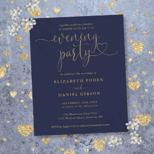 Budget-Hochzeits- und Gold-Abendparty-Hochzeitsein