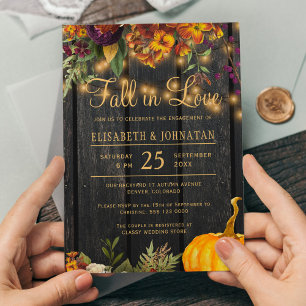 Budget-Hochzeitsankündigung im rustikalen Herbstst