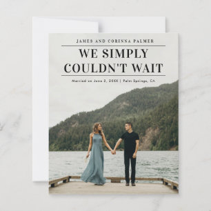 Budget-Hochzeitsankündigung mit Foto