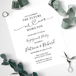 Budget-Hochzeitsankündigungen mit Kalligrafie