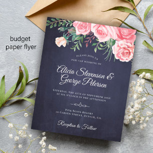 Budget-Hochzeitseinladung im ländlichen Stil mit M Flyer