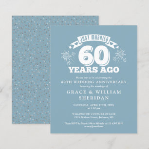 Budget-Hochzeitseinladung zum 60. Jubiläum