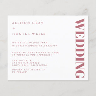 Budget-Hochzeitseinladungs-Flyer Flyer