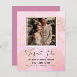 BUDGET Hochzeitsempfang Einladung mit FOTO