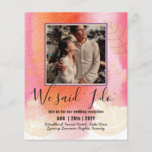 BUDGET Hochzeitsempfang Einladung mit FOTO