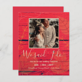 BUDGET Hochzeitsempfang Einladung mit FOTO