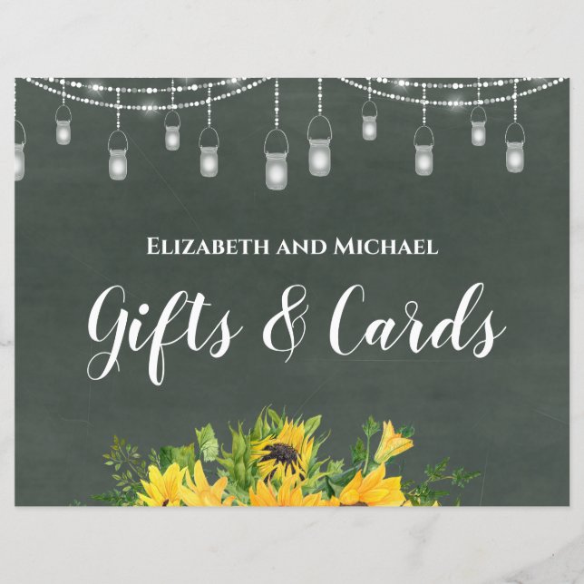 Budget Hochzeitsgeschenke und Karten Chalk Sonnenb (Vorderseite)