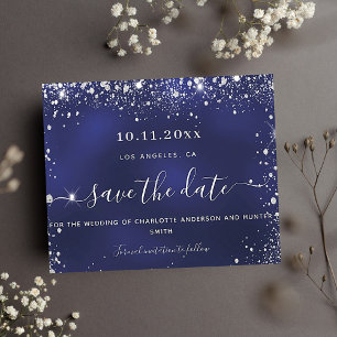 Budget Hochzeitsnacht blauen silbernen Glitzer ret
