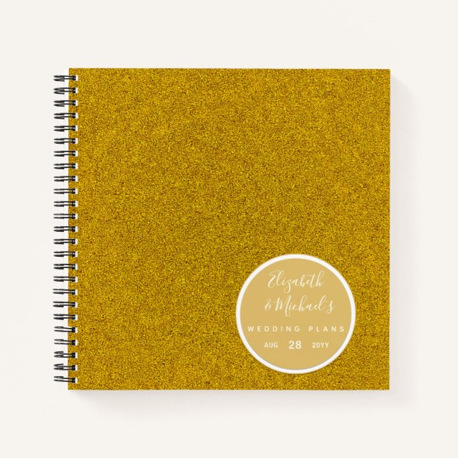 Budget Hochzeitsplaner Personalisiert Trendy Moder Notizbuch (Vorderseite)