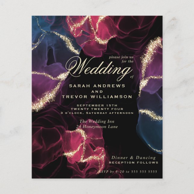 Budget Hochzeitsscarlet Violet Blue Alcohol Tinte (Vorderseite)