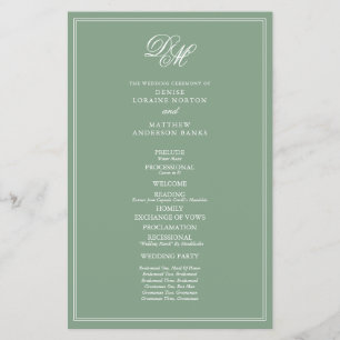 Budget Hochzeitsset im Basil Green Programm Flyer