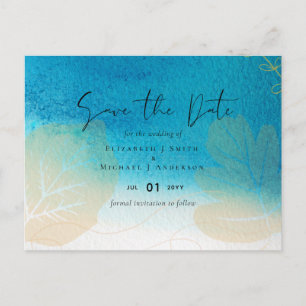 BUDGET Hochzeitstag Blaues Wasser Rett Postkarte