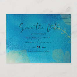 BUDGET Hochzeitstag Blaues Wasser Rett Postkarte