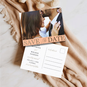 Budget-Hochzeitstermin Faux Gold & Pfirsich