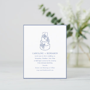 Budget-Hochzeitstorte-Einladung mit französischem 