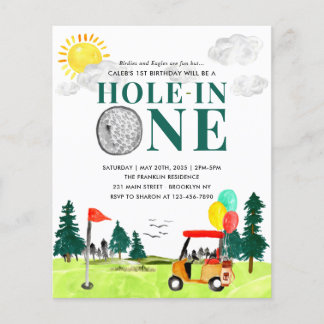 Budget-Hole in einem Golfspiel Erster Geburtstag P