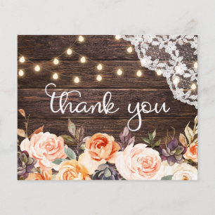 Budget Holz, Spitzen, Blush & Peach Floral Vielen