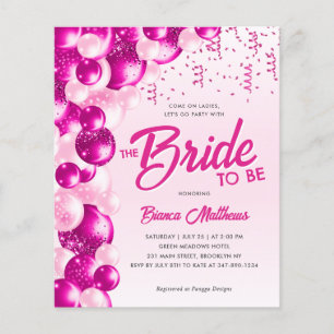 Budget Hot Pink Ballon Bridge zu sein Brautparty