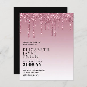 BUDGET Hübsch Girly Brautparty lädt Glitzer ein