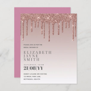 BUDGET Hübsch Girly Brautparty lädt Glitzer ein