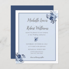 BUDGET Hübsch Gray Navy Blue Floral Hochzeit