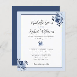 BUDGET Hübsch Gray Navy Blue Floral Hochzeit