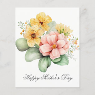Budget Hübsch Watercolor Florals Mütter Tageskarte