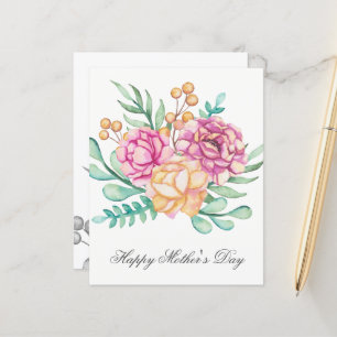 Budget Hübsch Watercolor Florals Mütter Tageskarte