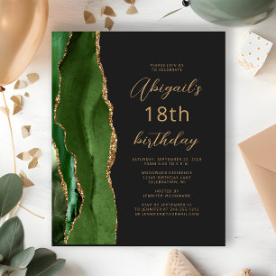 Budget Hunter Green Achat Schrift 18. Geburtstag