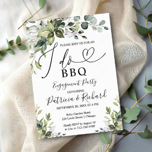 Budget I DO BBQ Engagement Party Einladung