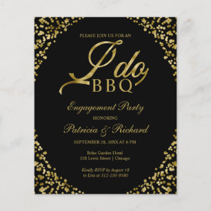 Budget I DO BBQ Engagement Party Einladungen