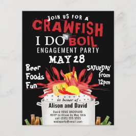 BUDGET I DO Verlobung Crawfish Boil Einladung Flyer
