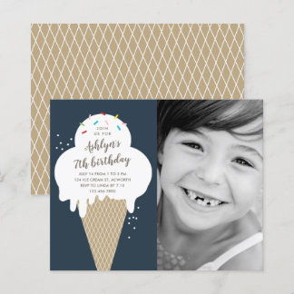 Budget Ice Creme Kindergeburtstag Einladung