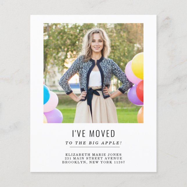 Budget Ich habe das Adresswechsel-Foto verschoben (Vorderseite)