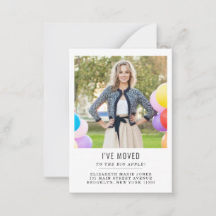 Budget Ich habe das Adresswechsel-Foto verschoben Mitteilungskarte