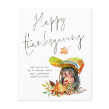 Budget Igel Script Happy Thanksgiving