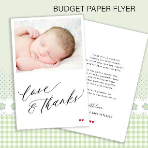 Budget individuelle Baby-Foto Liebe Danke Dankesch Flyer