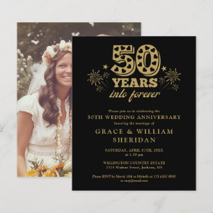 Budget ins Unendliche 50. Jubiläums-Foto-Einladung