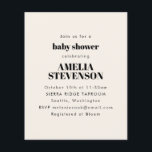 Budget Ivory Minimalistisch Baby Dusche Einladung<br><div class="desc">Budget Ivory Minimalistisch Baby Dusche Einladung</div>