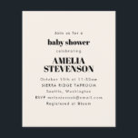 Budget Ivory Minimalistisch Baby Dusche Einladung<br><div class="desc">Budget Ivory Minimalistisch Baby Dusche Einladung</div>