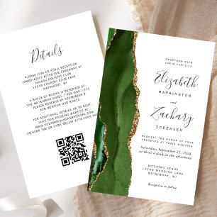 Budget Jägergrün QR-Code-Hochzeit