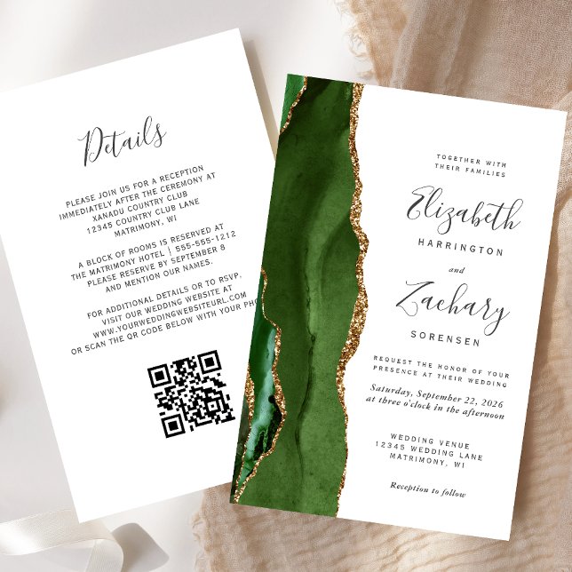 Budget Jägergrün QR-Code-Hochzeit (Von Creator hochgeladen)
