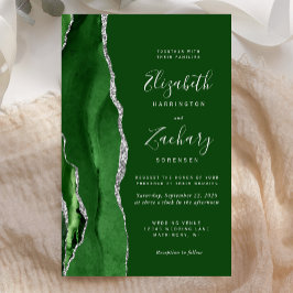 Budget Jägergrün Silber Achat Hochzeit