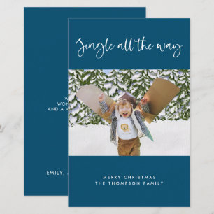 Budget Jingle All Way Holiday Foto Flat Card