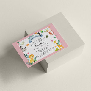 Budget Jungle Safari Tier 1 Geburtstag Wild One Mitteilungskarte